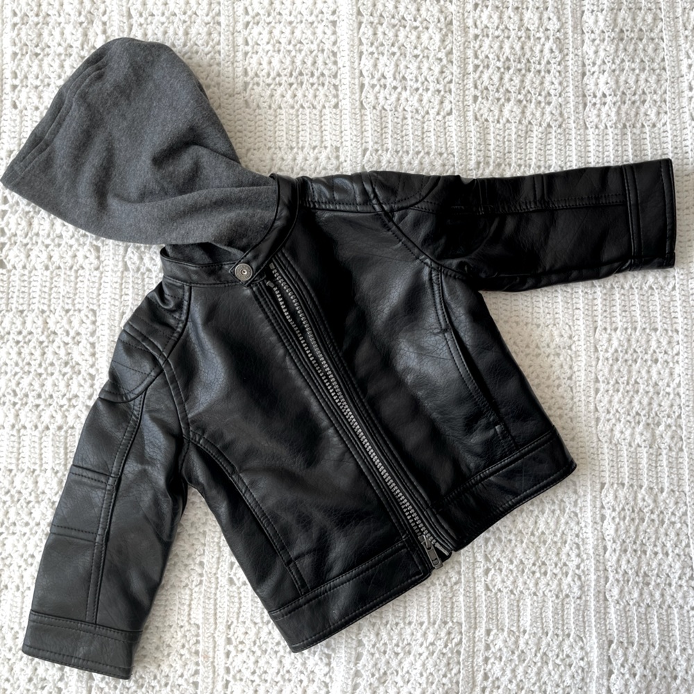 18m Faux Leather Jacket for baby boy/girl